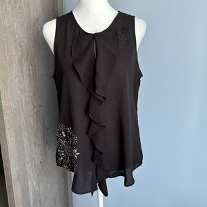 Desigual embellished sleeveless blouse. Size M.